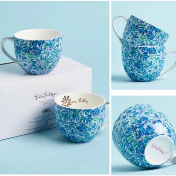Lilly Pulitzer Other - Lilly Pulitzer Ceramic Mugs Set of 2 NIB